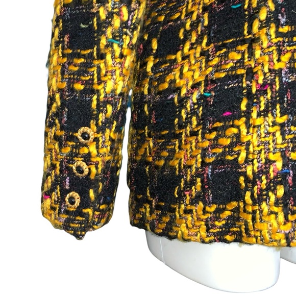 Vintage Carlisle Plaid Tweed Blazer Clueless Style Wool - Picture 9 of 13